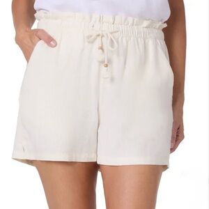 Hang Ten Santa Teresa Linen Blend Cream Shorts Ladies XL